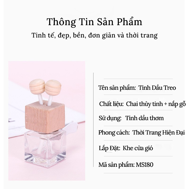 Tinh Dầu Treo Xe Ô Tô, Tinh Dầu Cài Khe Cửa Gió Nguyên Chất 100% - Nhiều Mùi Lựa Chọn VERSION 2