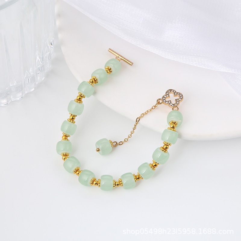 Vòng Tay Cỏ Bốn Lá Phong Cách Cổ Điển Sang Trọng Cho Nữ