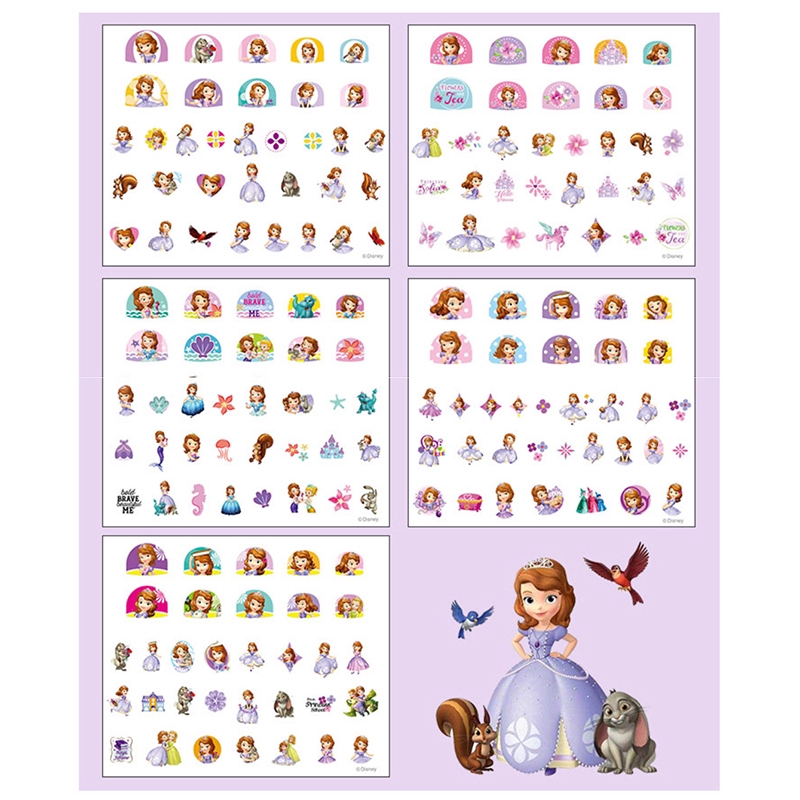Set 5 miếng dán họa tiết hoạt hình Frozen 3D chống thấm nước dễ thương cho bé