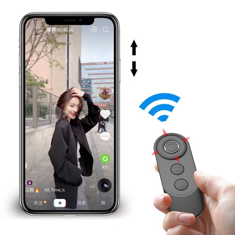 Điều Khiển Từ Xa Bluetooth Không Dây Hỗ Trợ Chụp Ảnh Selfie Cho Iphone / Ipad