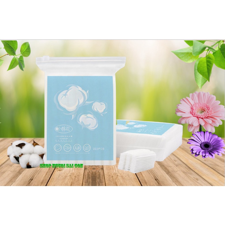 BÔNG TẨY TRANG LITCOTTON 1 BỊCH 222 MIẾNG - MỀM MỊN, DỄ THẤM HÚT GIÁ TỐT