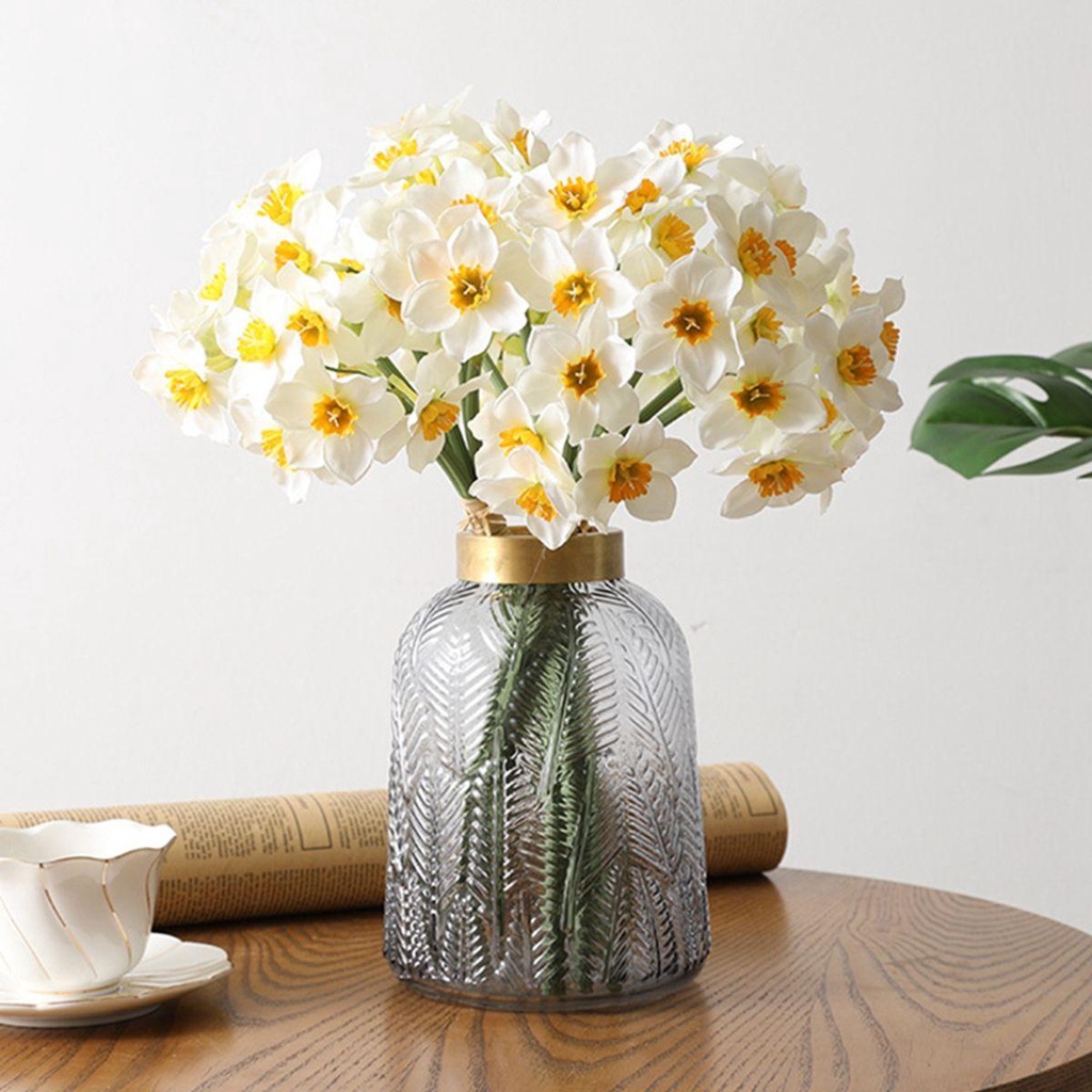Set 6 Vòng Hoa Daffodil Nhân Tạo Trang Trí Nhà Cửa DIY