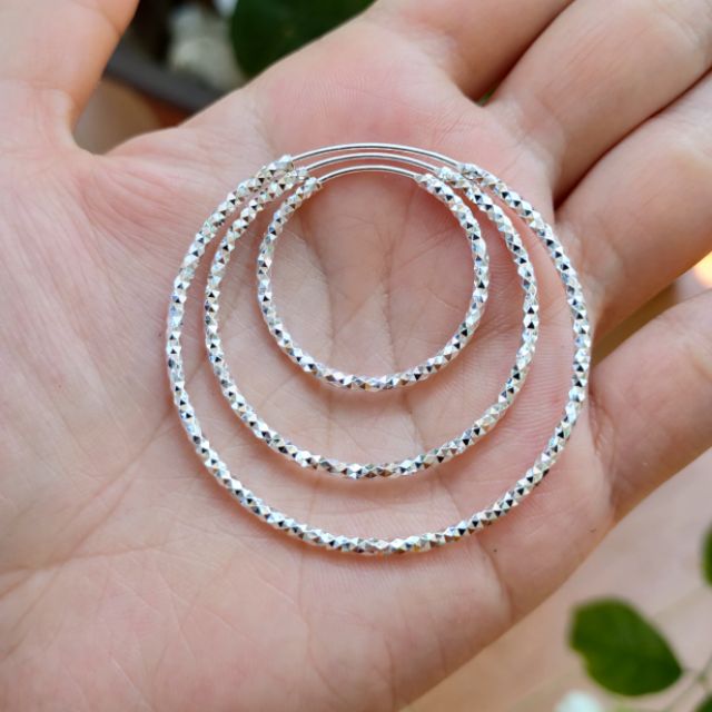 Khuyên tròn vòng tàu bạc ý đủ size phay đẹp