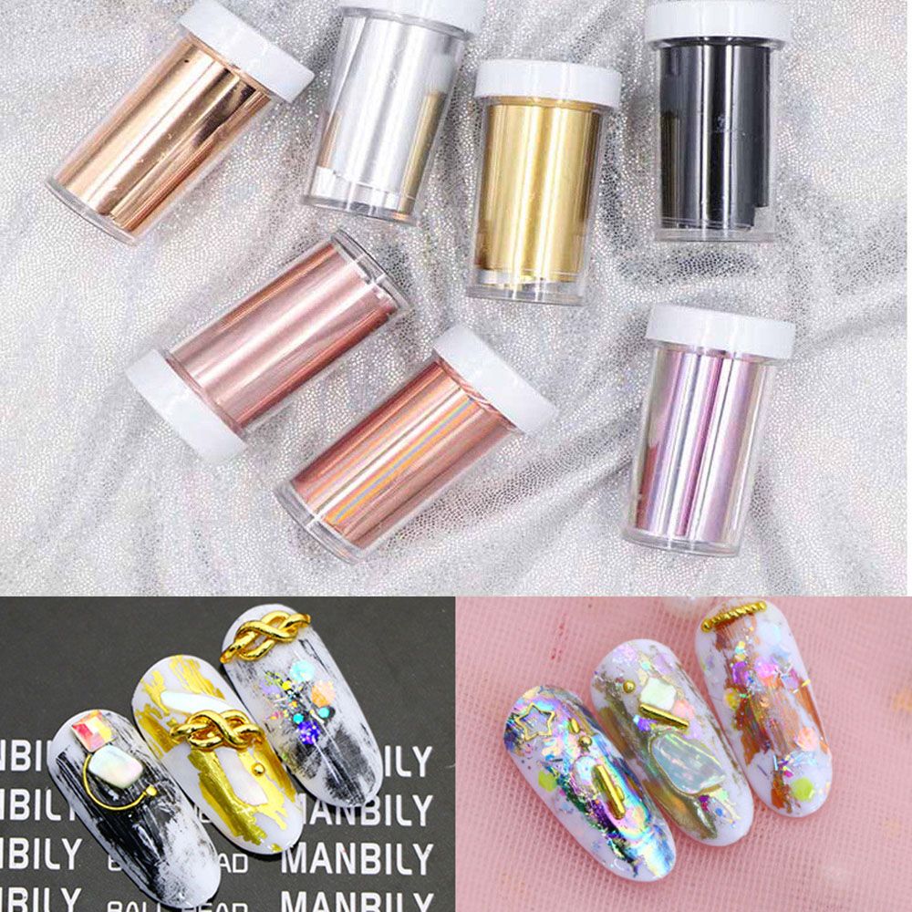 FORBETTER Holographic Laser Nail Decoration Nail Foil Decal Nail Art