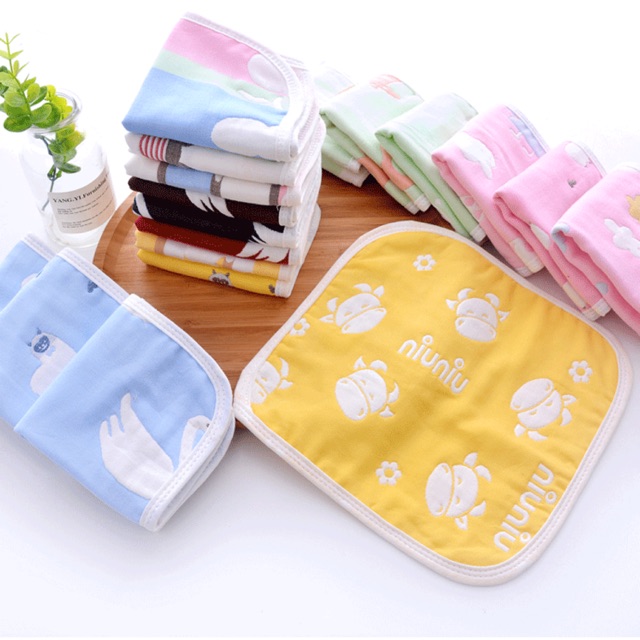 KHĂN MẶT CHO BÉ YÊU 6 lớp 25*25 - [BANG MAU 2]