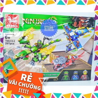 [Hàng Có Sẵn] Lego NinjaGo TENMA 6410-2 Lắp Ráp Rồng Xanh Lá Của LLOYD ( 297 Mảnh – Xanh Lá )