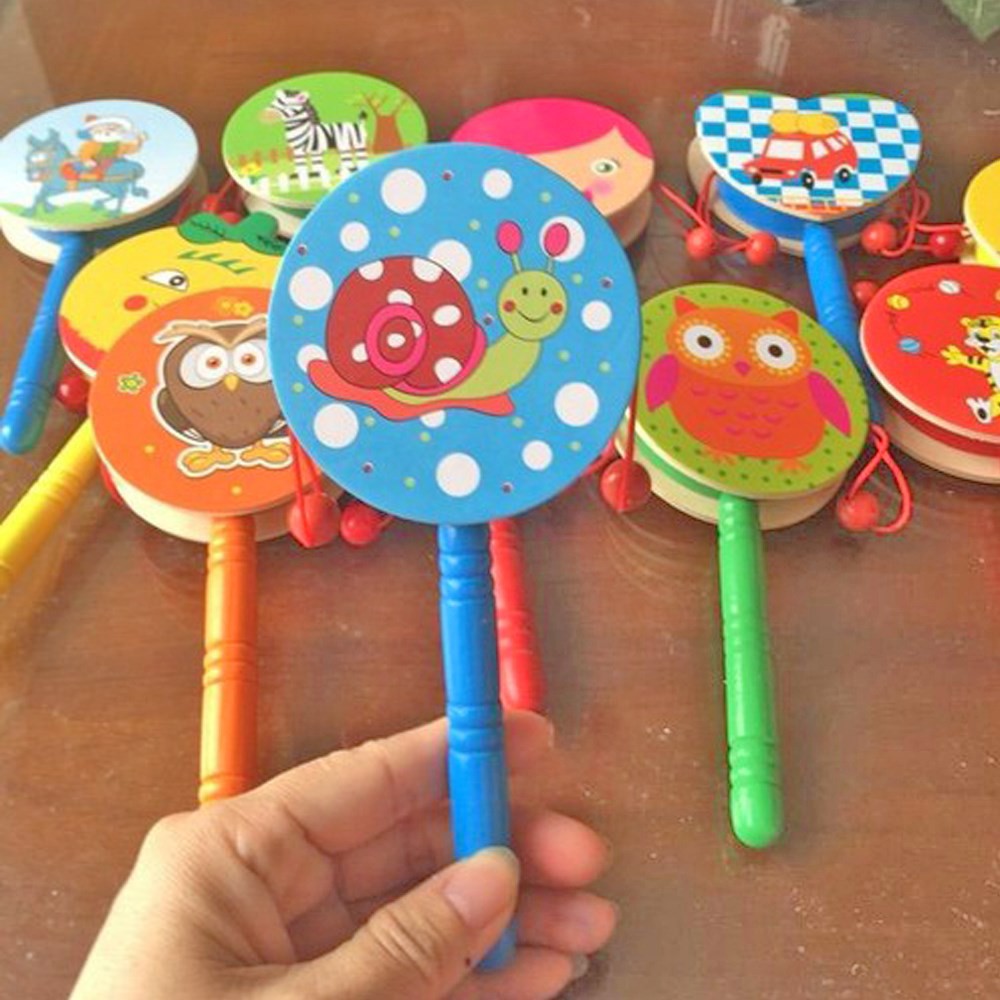 Xúc Xắc Cho Bé, Lục Lạc Trống Gỗ Phát Triển Trí Tuệ Cho Bé Sơ Sinh - MEGAO KIDS