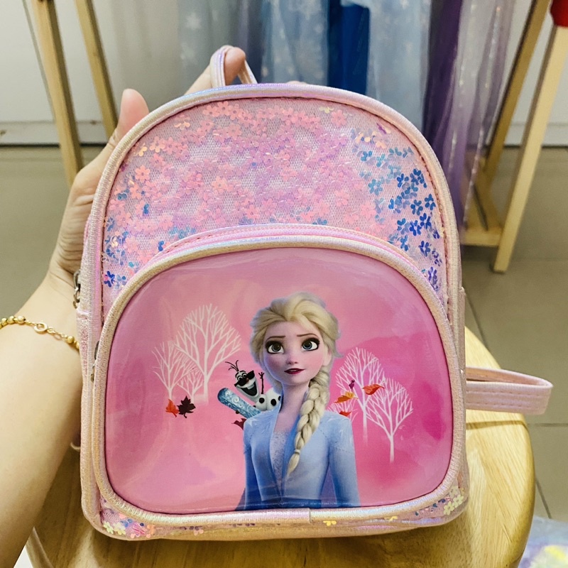 Balo nhỏ xinh xắn họa tiết Nữ hoàng Elsa cho bé gái 2-4 tuổi