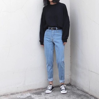 Quần baggy jean lưng cao