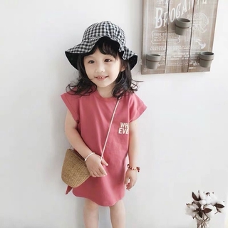 Đầm Cotton Họa Tiết Hoạt Hình Xinh Xắn Thời Trang Mùa Hè Cho Bé Gái
