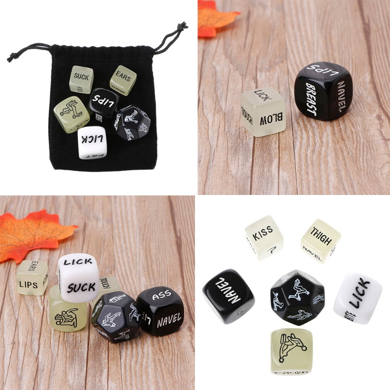 Set 6 viên xúc xắc acrylic vui nhộn