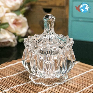Tết-bộ 4 thố mứt thủy tinh hoa pha lê 472pk