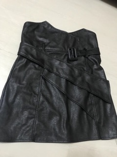 Chân váy da kèm đai quảng châu ( kèm ảnh thật )