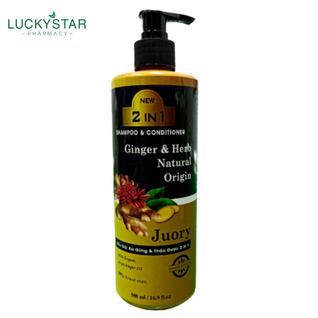 Dầu Gội Gừng và Thảo Dược Lucky Star 500ml