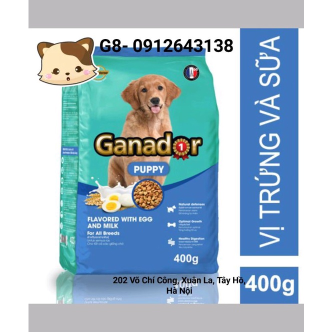 400g Ganador vị trứng sữa Puppy - Thức ăn chó nhỏ, chó dưới 12 tháng