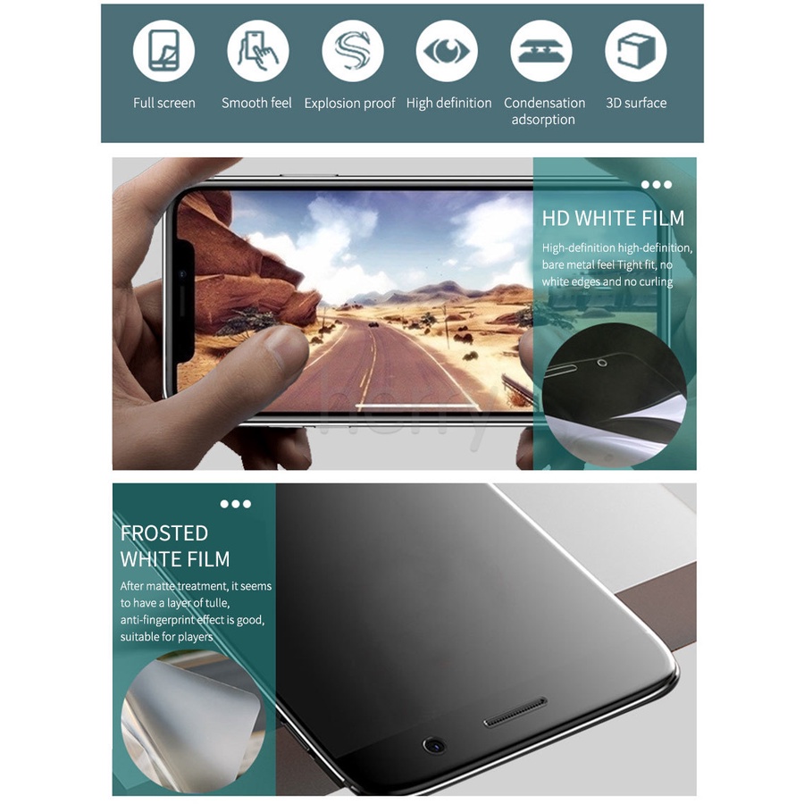 Full Màn PPF Nhám AG Chống Vân Tay Dán Film dẻo Bảo Vệ Màn Hình cho Xiaomi Mi Redmi Note 10 10s 9 9s 8 7 Pro 9A 9C 8A 7A K40 K30 K20 Mi 10T 9T Pocophone F1 Poco F2 F3 M3 X3 NFC bám dính tốt Chống Trầy