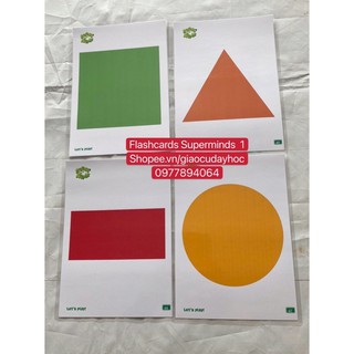 FLASHCARDS  SUPERMINDS 1 - SIZE A5 -2 MẶT -ép Plastics