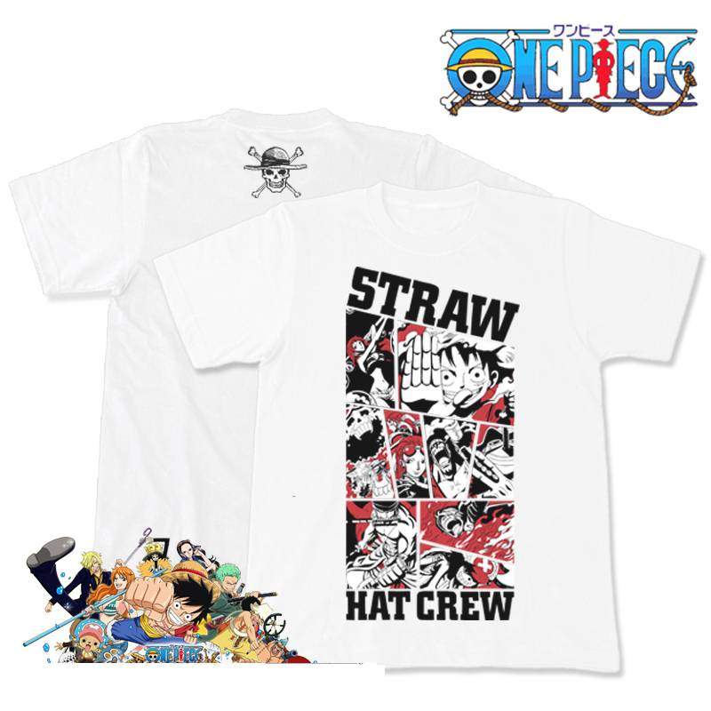 Áo Thun Tay Ngắn Dáng Rộng Họa Tiết Hoạt Hình ONE PIECE Độc Đáo Thời Trang Cho Nam Và Nữ
