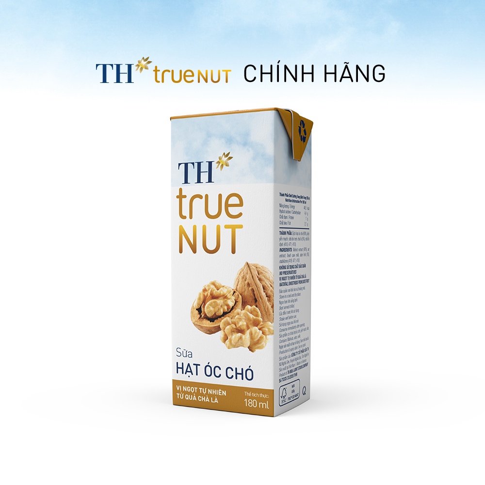 8 Lốc sữa hạt óc chó TH True Nut 180ml (180ml x 4 hộp)