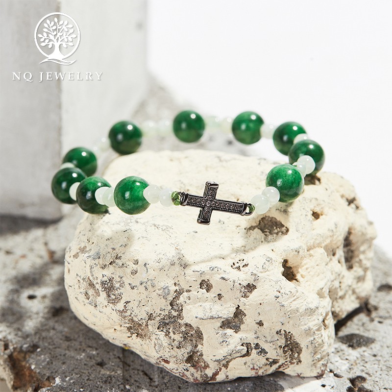 Vòng Mân Côi - Chuỗi Mân Côi Màu Xanh Lá NQ Jewelry