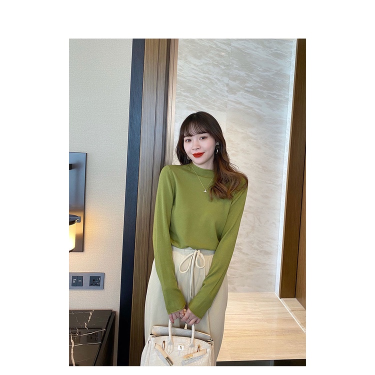 Áo len tay dài cổ lọ thời trang dành cho nữ