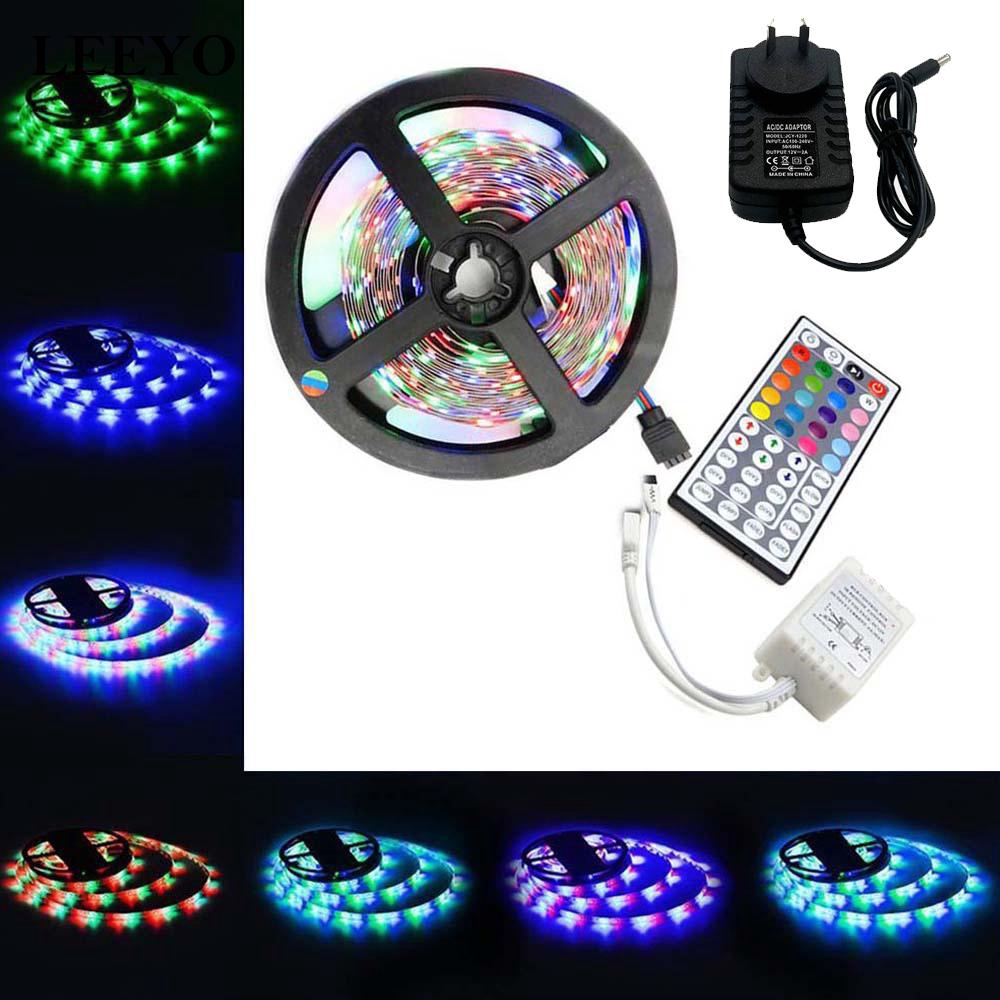 5m 300 Đèn Led + Điều Khiển Từ Xa + Nguồn Điện Cho Gia Đình Smd 3528 Rgb