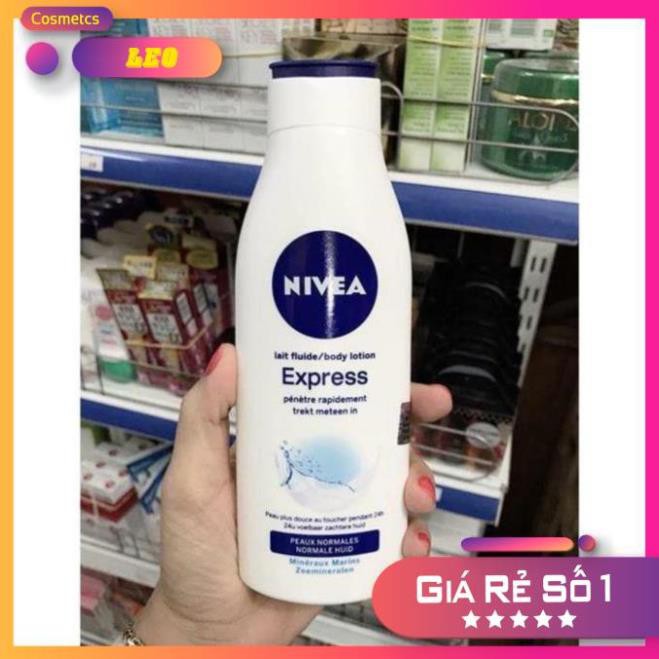 Sữa dưỡng thể Nivea Body Lotion Express 250ml cấp ẩm, làm mềm da cao cấp, trắng hồng tự nhiên - chính hãng Đức 100%