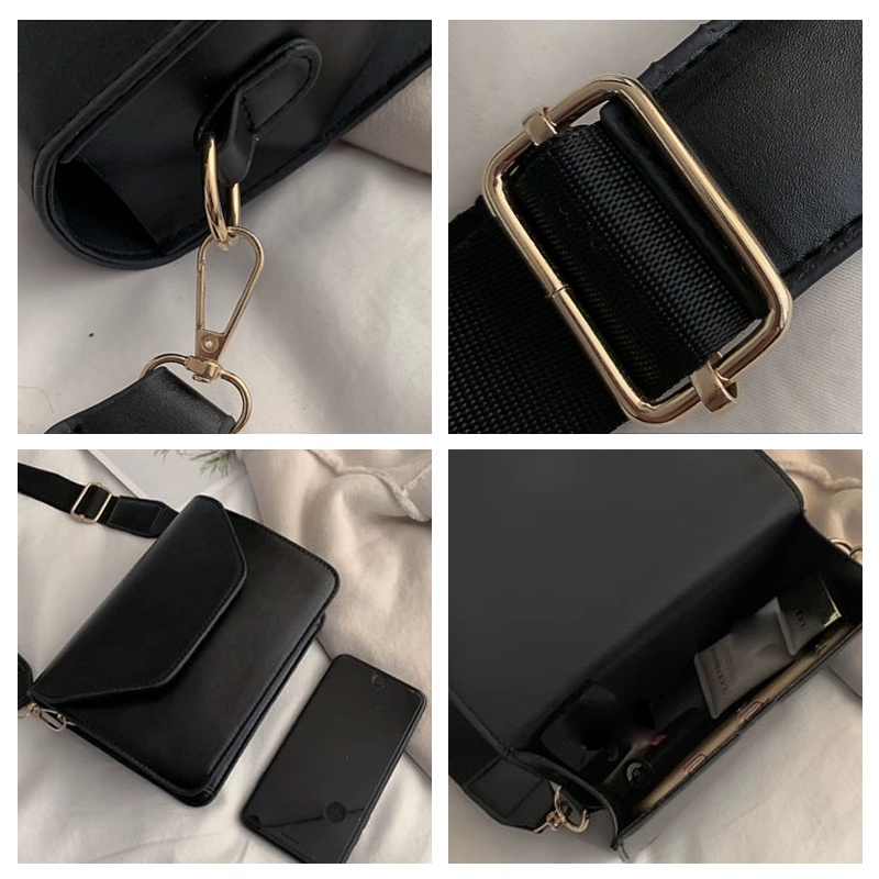 Túi hộp vuông thời trang túi đeo chéo nữ da túi phong bì hàn quốc