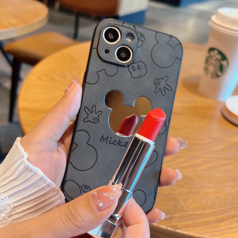 Ốp Điện Thoại Gắn Gương Hình Chuột Mickey Cho iPhone 7/7p/8/8p/x/xs/xr/xsmax/11/12/13/pro/promax