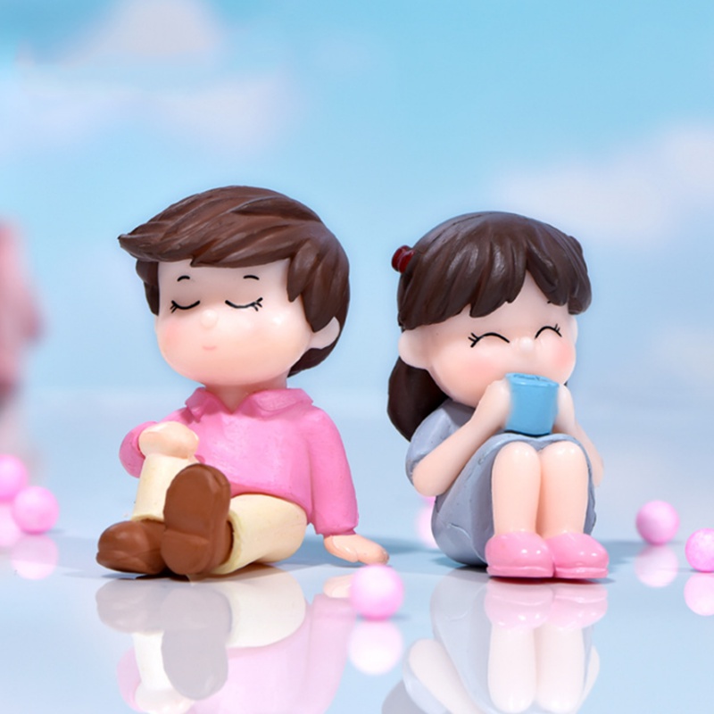 Set 2 Mô Hình Tách Trà Trang Trí Sân Vườn