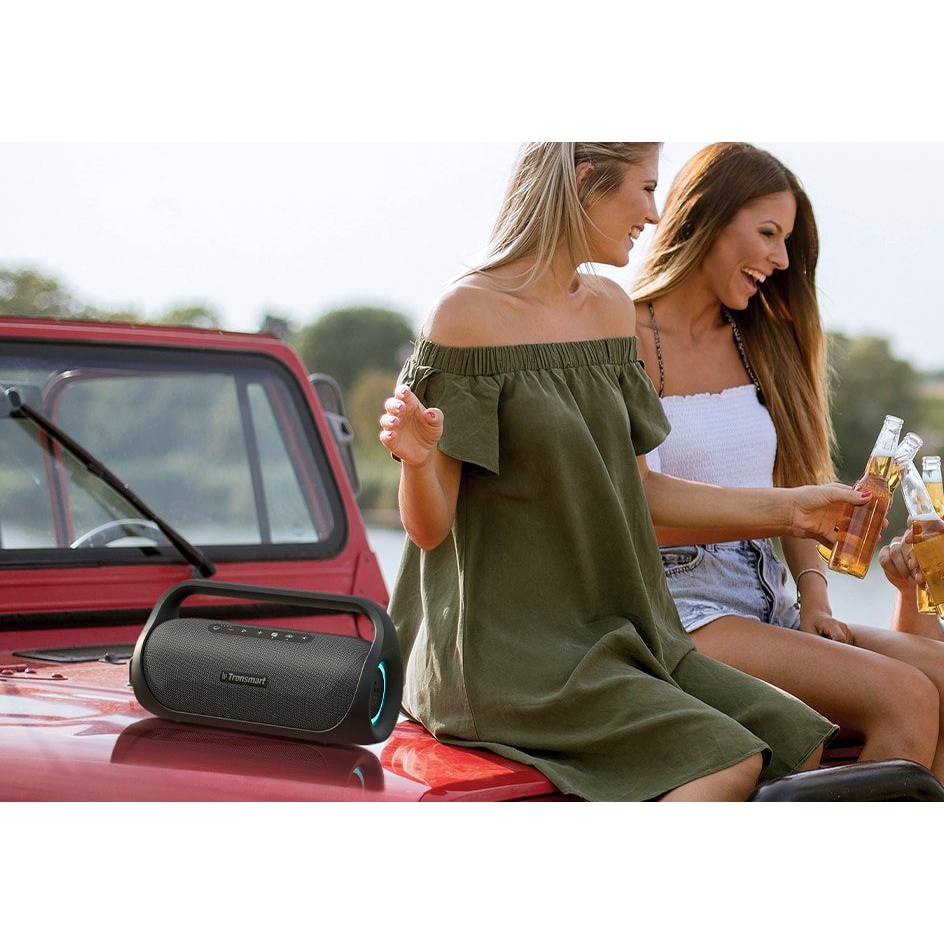 Loa Bluetooth 5.3 Tronsmart Bang Mini Công Suất 50W Kết Nối 2 Loa NFC Sử dụng Thẻ TF Kiêm Sạc Dự Phòng