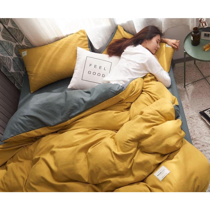Bộ Chăn Ga Gối , Ga Gối Cotton Tici Cao Cấp, Hàng Nhập Khẩu Một Màu - ( Bo Chun Theo Yêu Cầu)