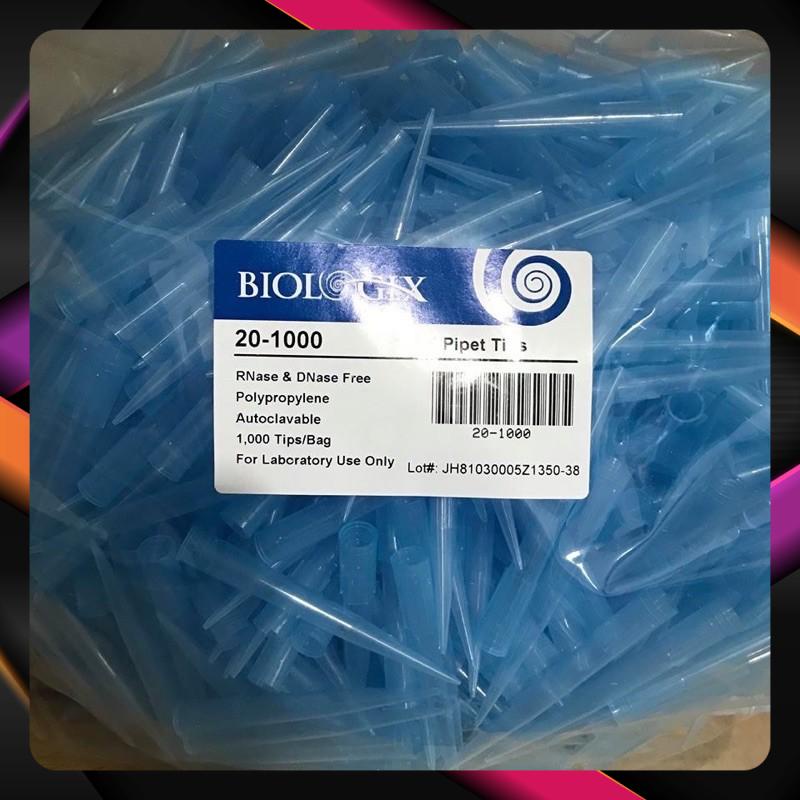 ĐẦU CÔN XANH 1000ul, Mã: 20-1000, túi 1000 cái, hãng Biologix