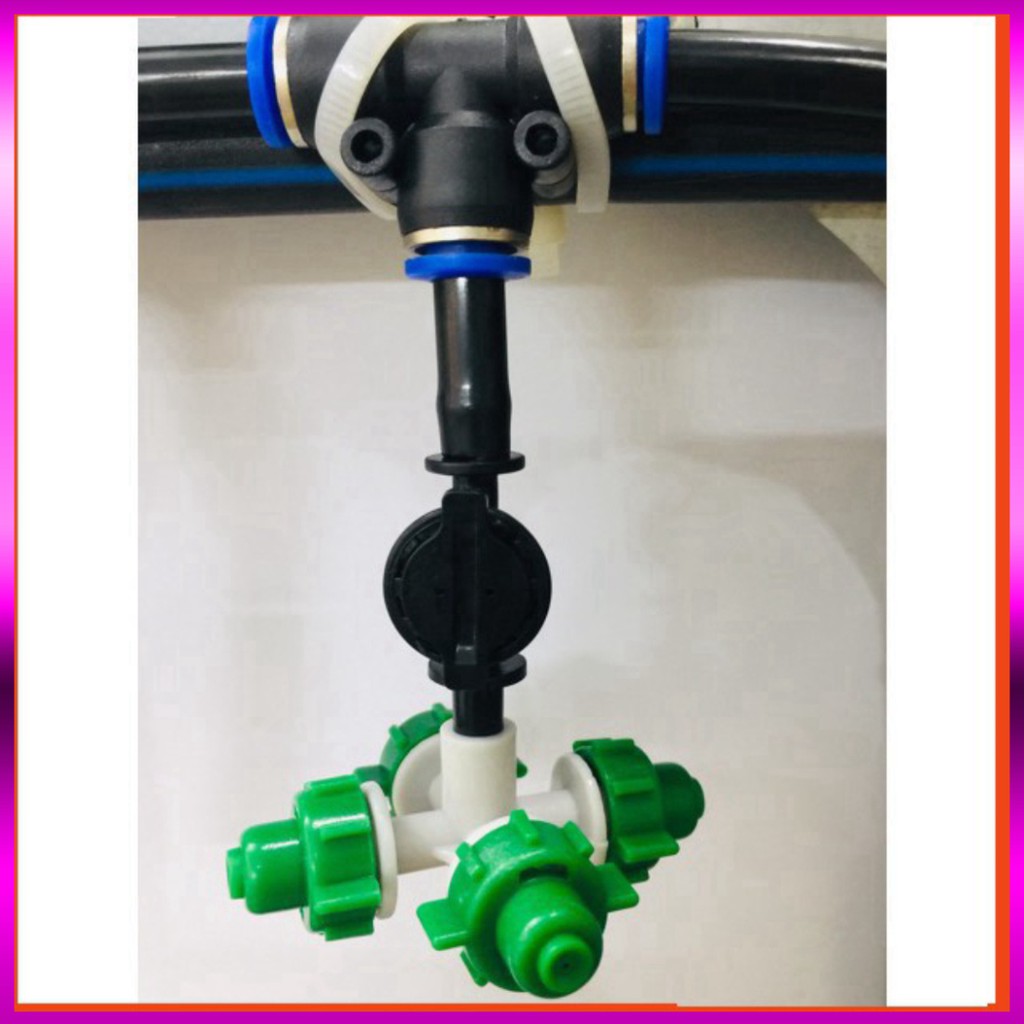 [GIÁ TỐT]  Combo 5 béc phun sương 4 cửa kết nối ống 8mm (4tia)