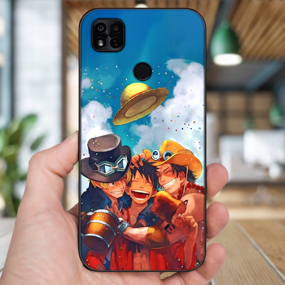 Ốp lưng Xiaomi Redmi 10A viền đen in hình Ace One Piece