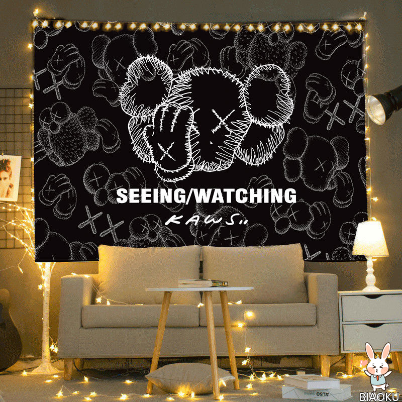 Tấm thảm treo tường trang trí in hình Kaws