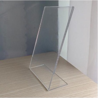 Bảng quét mã QR, QR code, Bảng Menu để bàn 2 mặt mica trong suốt cao cấp,Kệ menu mica để bàn chữ L khổ A4