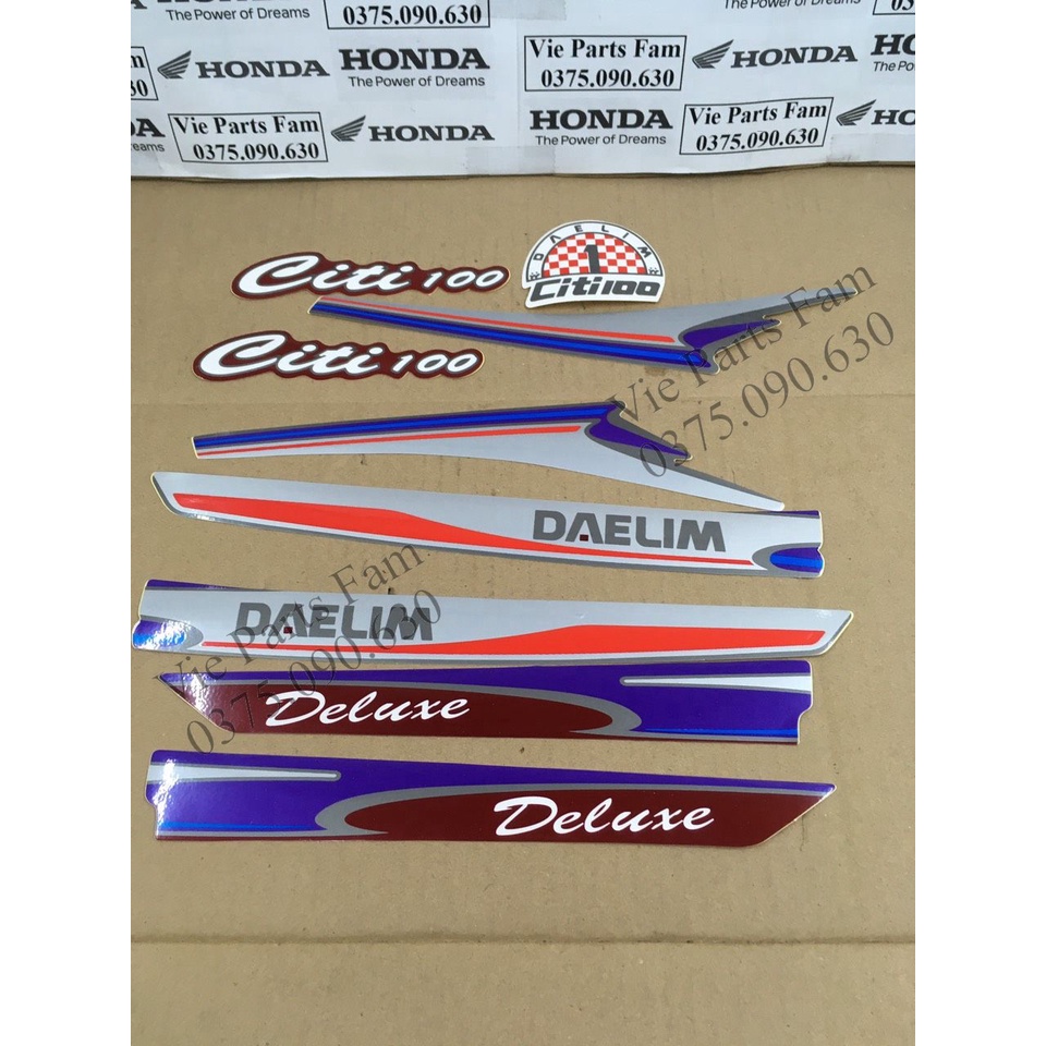 Bộ tem Honda Citi 100 đời 95