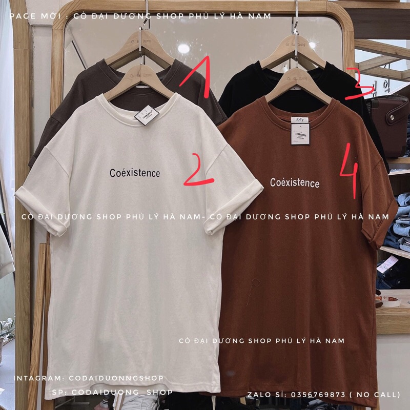 Áo phông Coexistence 2 chữ nhỏ cộc tay
