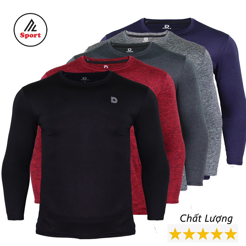 Áo thun nam dài tay, co giãn giữ nhiệt chống nắng