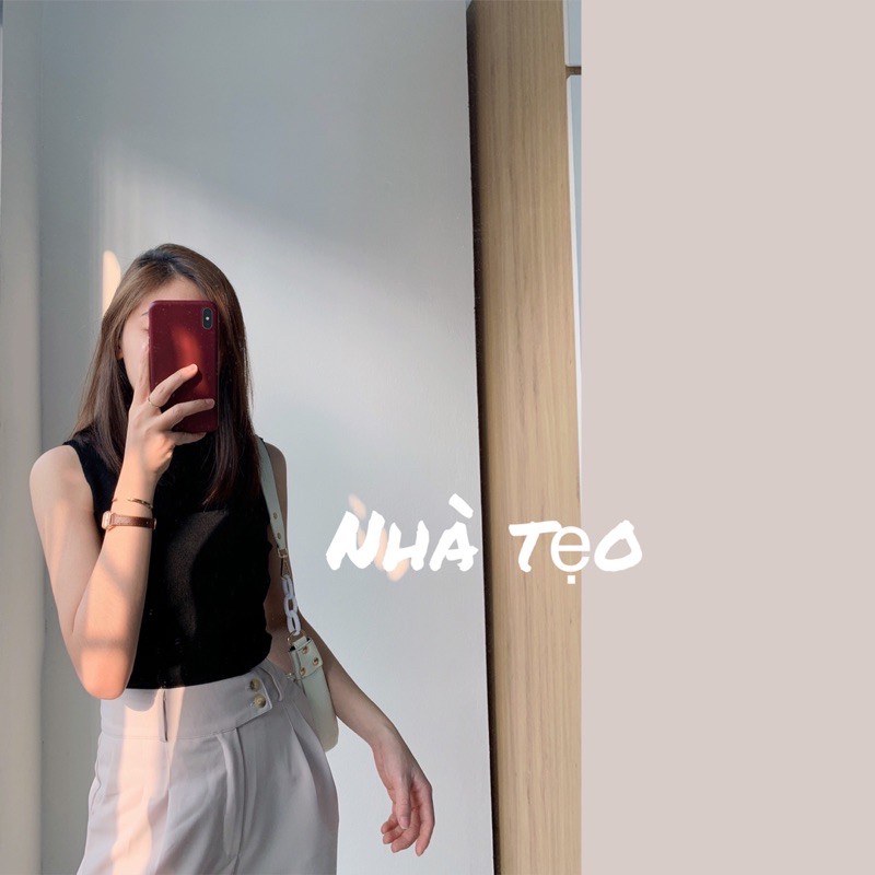 Quần ống suông cạp cao hai cúc - Quần ống sơ chất đẹp | BigBuy360 - bigbuy360.vn