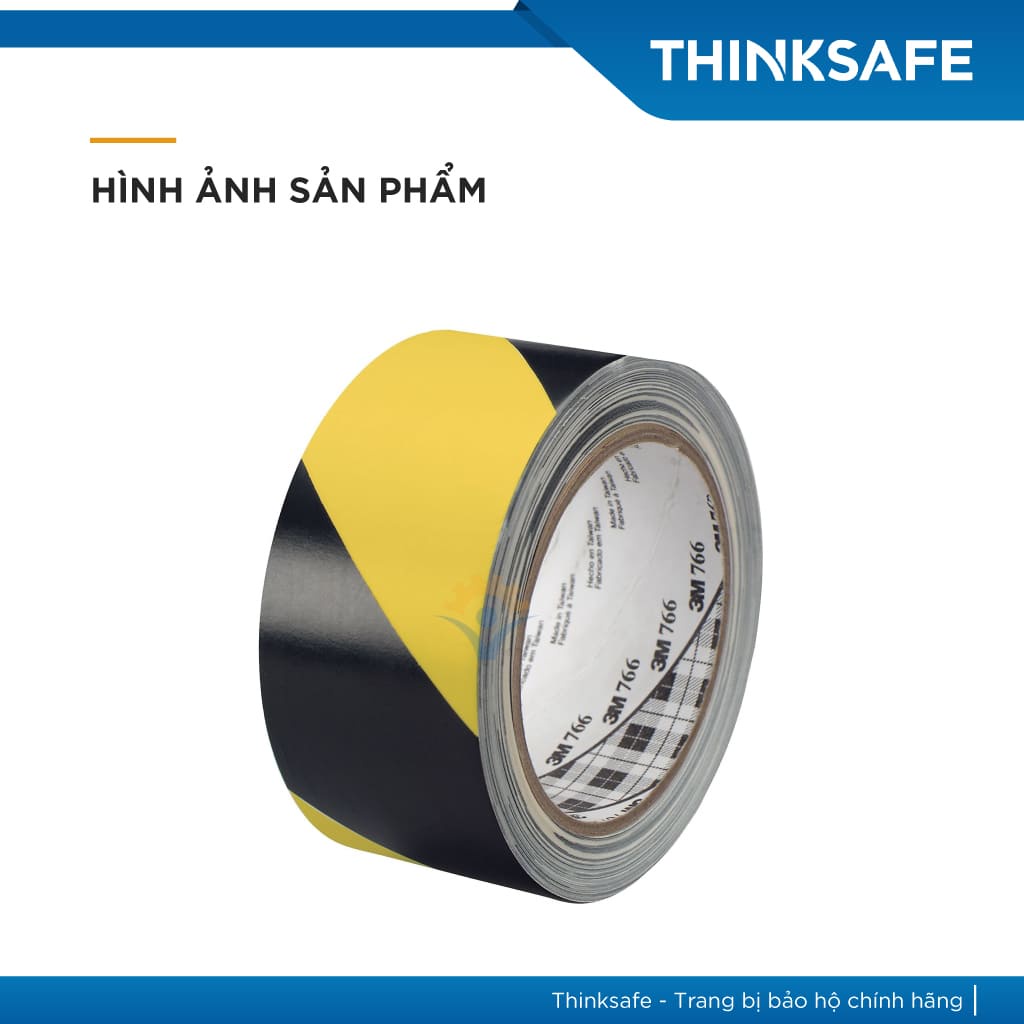 Băng keo dán nền 3M 766, chuyên dùng cảnh báo nhà xưởng, tủ điện, tường, nền nhà, tháo không để lại keo - THINKSAFE