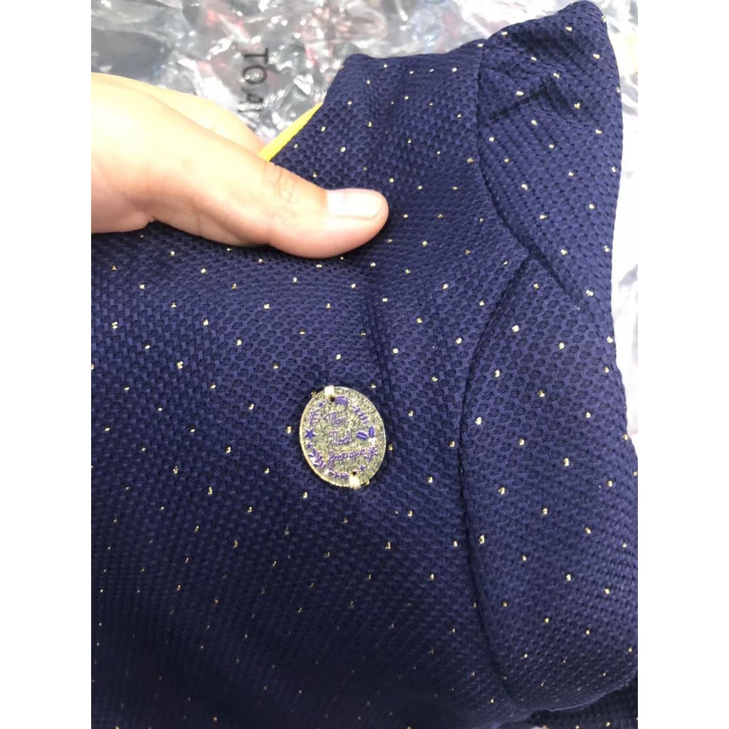 Váy chấm bi màu xanh than dành cho bé gái-thanh lý