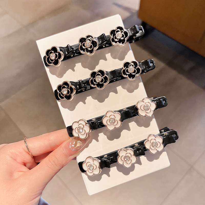 Kẹp Tóc Bện Đính Hoa Trà Xinh Xắn Cho Nữ