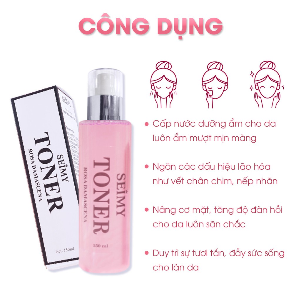 Nước hoa hồng toner SEIMY - Toner Rosa Damascena