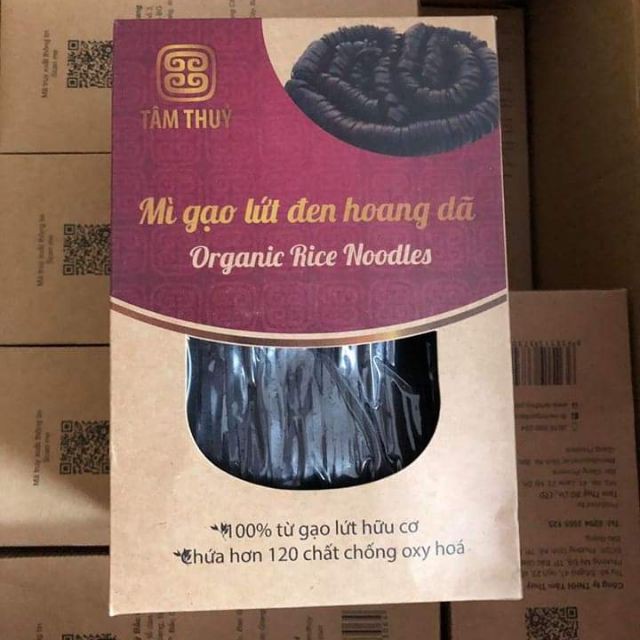 Mỳ gạo lứt đen hoang dã hữu cơ Tâm Thủy (400g) - Món ngon gia đình