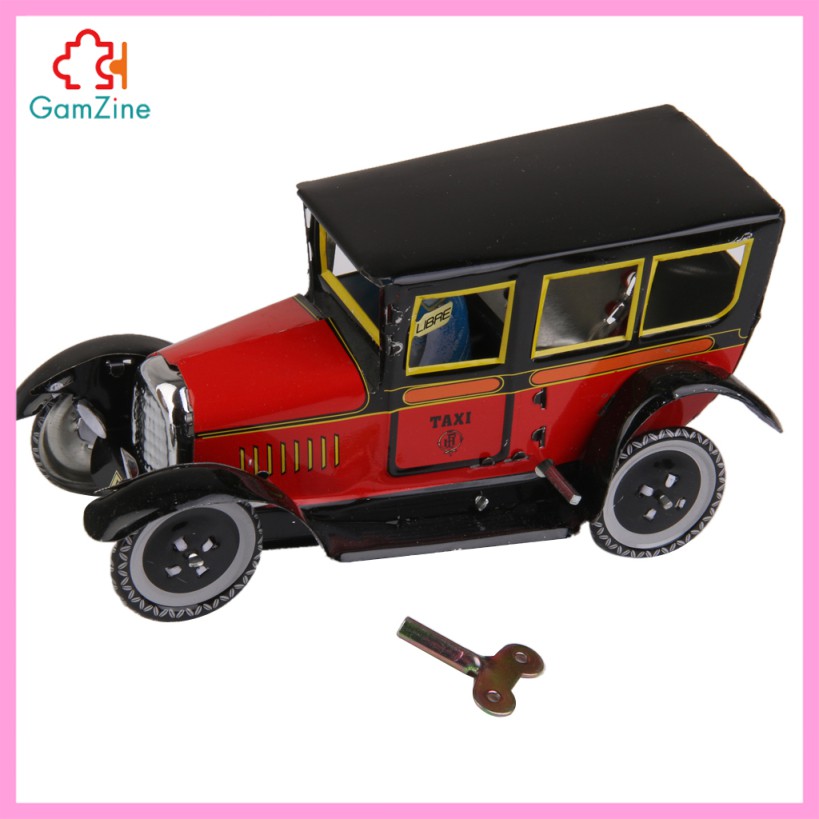 Mô Hình Xe Taxi Đồ Chơi Lên Dây Cót Phong Cách Vintage
