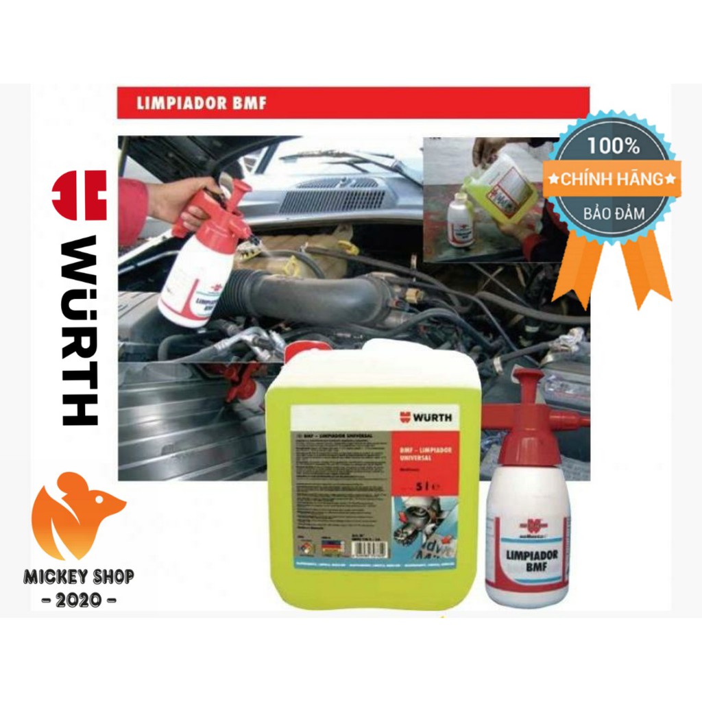 [ GERMANY] Nước Tẩy Rửa Đa Năng Wurth Bmf Workshop Cleaner (5L) 08931182