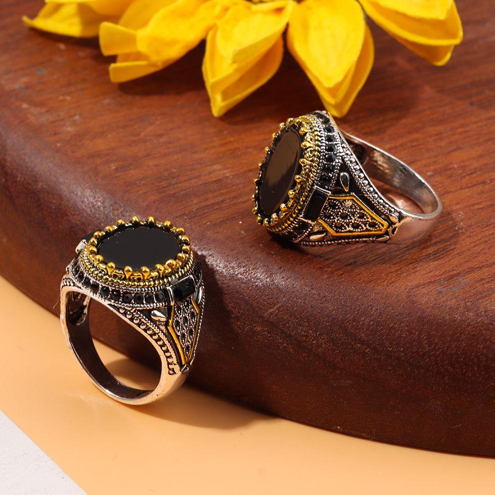 Nhẫn Đeo Tay Màu Đen Phong Cách Retro Cho Nam