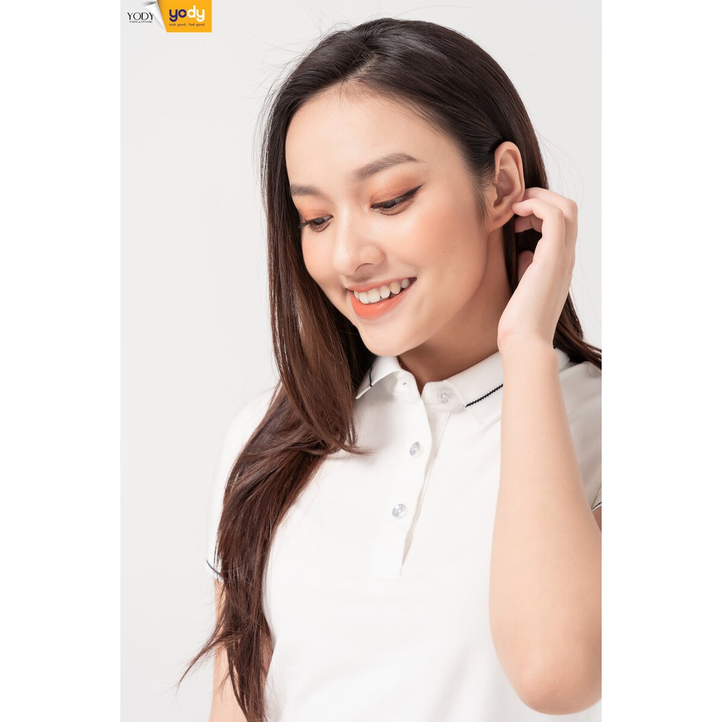 Áo polo pima nữ YODY, áo thun lạnh có cổ co dãn đàn hồi cực tốt - APN3010
